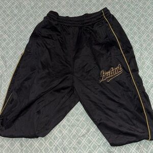 Men's Black Jogger Sweatpants with Gold Trim
